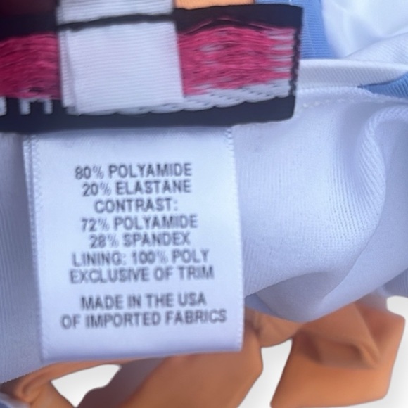 Lilo Tati Neon Colorblock Orange NWT, blue and white stripes, Size 3 - Picture 5 of 9